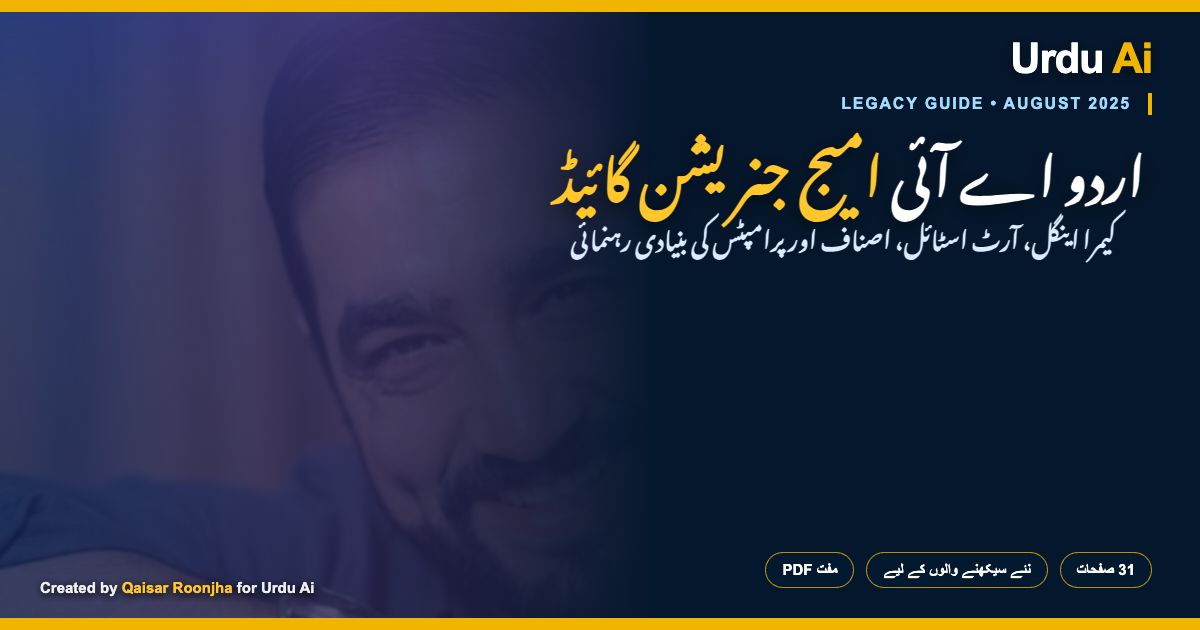 اردو اے آئی امیج جنریشن — کیمرا، اسٹائل اور پرامپٹس گائیڈ