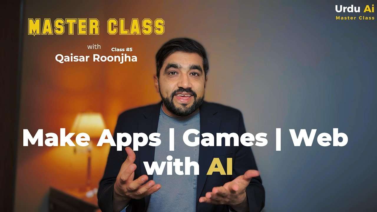 اردو اے آئی ماسٹر کلاس5 اے آئی کوڈنگ کے ذریعے ایپس، گیمز اور ویب سائٹس بنائیں