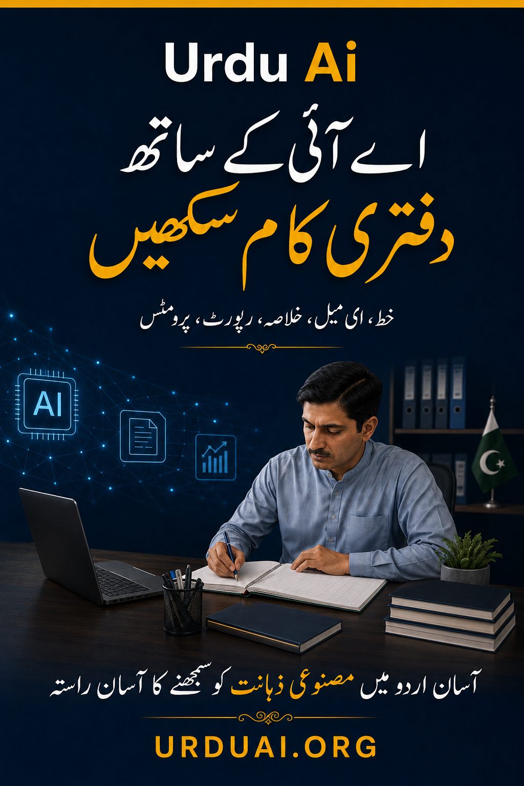 اے آئی کے ساتھ دفتری کام — خط، ای میل اور رپورٹ کی مکمل اردو گائیڈ