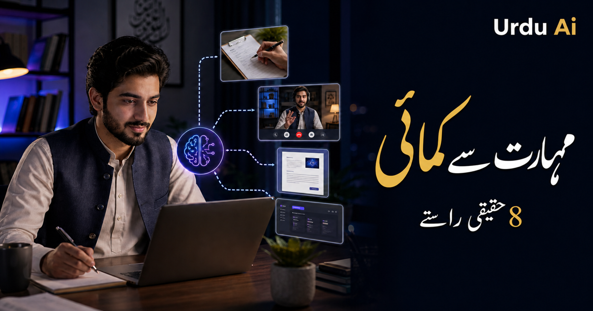 اے آئی کے دور میں اپنی مہارت سے آن لائن کمائی کے 8 حقیقی طریقے