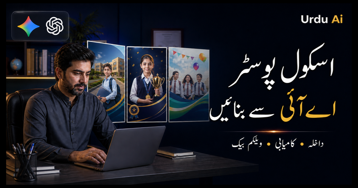 اسکول کے پوسٹر اے آئی سے کیسے بنائیں؟ مکمل اردو گائیڈ